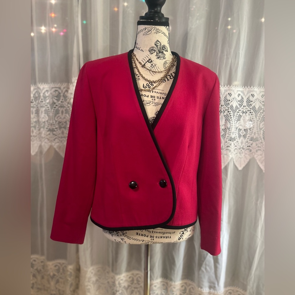 Vintage Pendleton Petite Hot Pink Wool Blazer – Made in USA